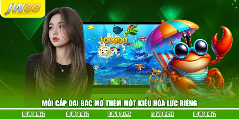 Mỗi cấp đại bác mở thêm một kiểu hỏa lực riêng